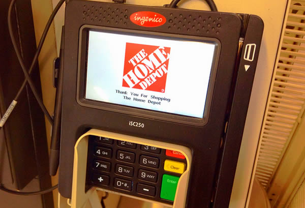 Home Depot Swipe Terminal