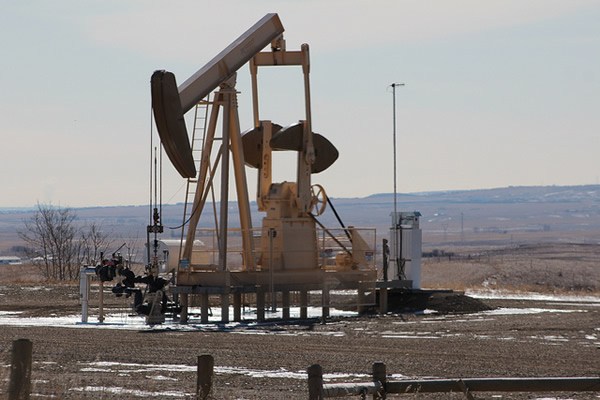 Nodding donkey oil pump Alberta Canada