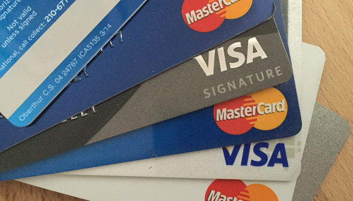 Visa MasterCard Pile of Cards