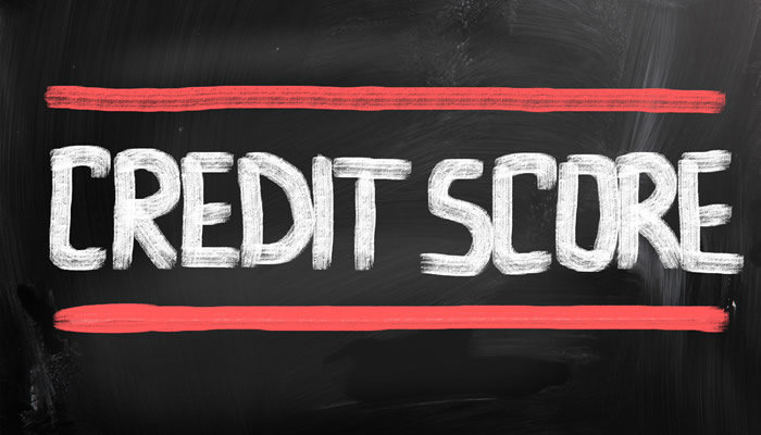 Credit Score on Chalkboard